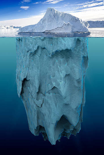Iceberg : partie visible et partie immergée
